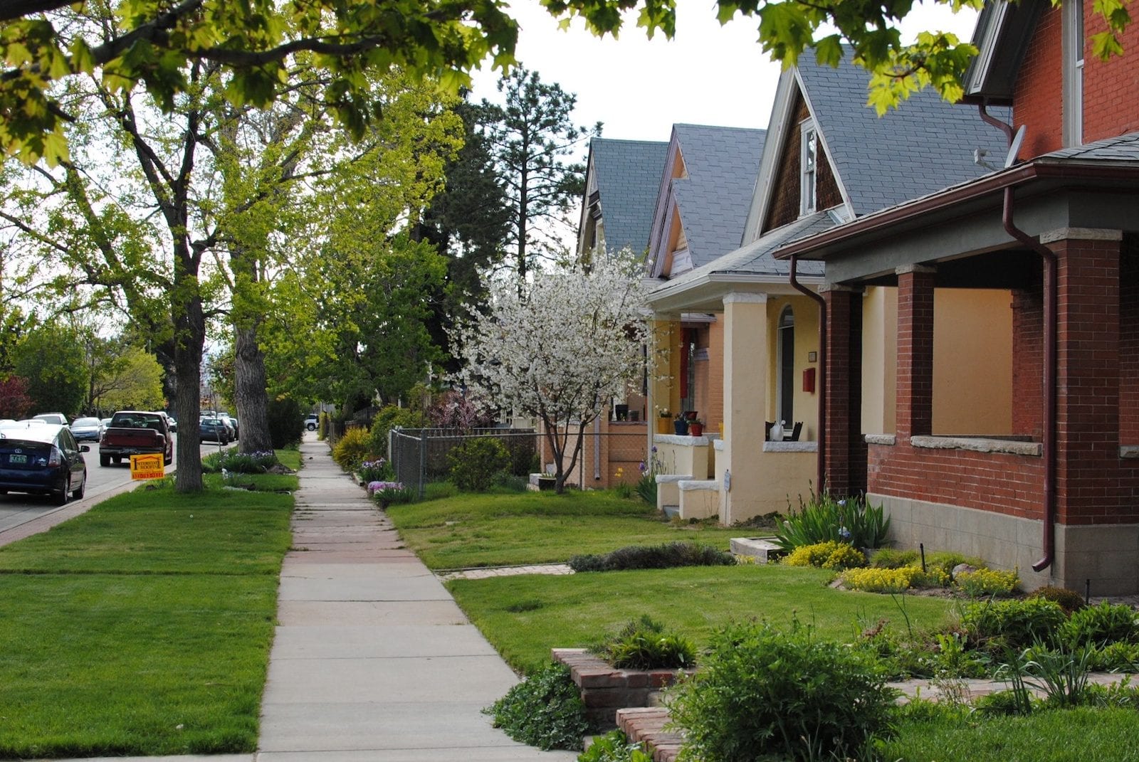 outside row of residential homes built in 1920