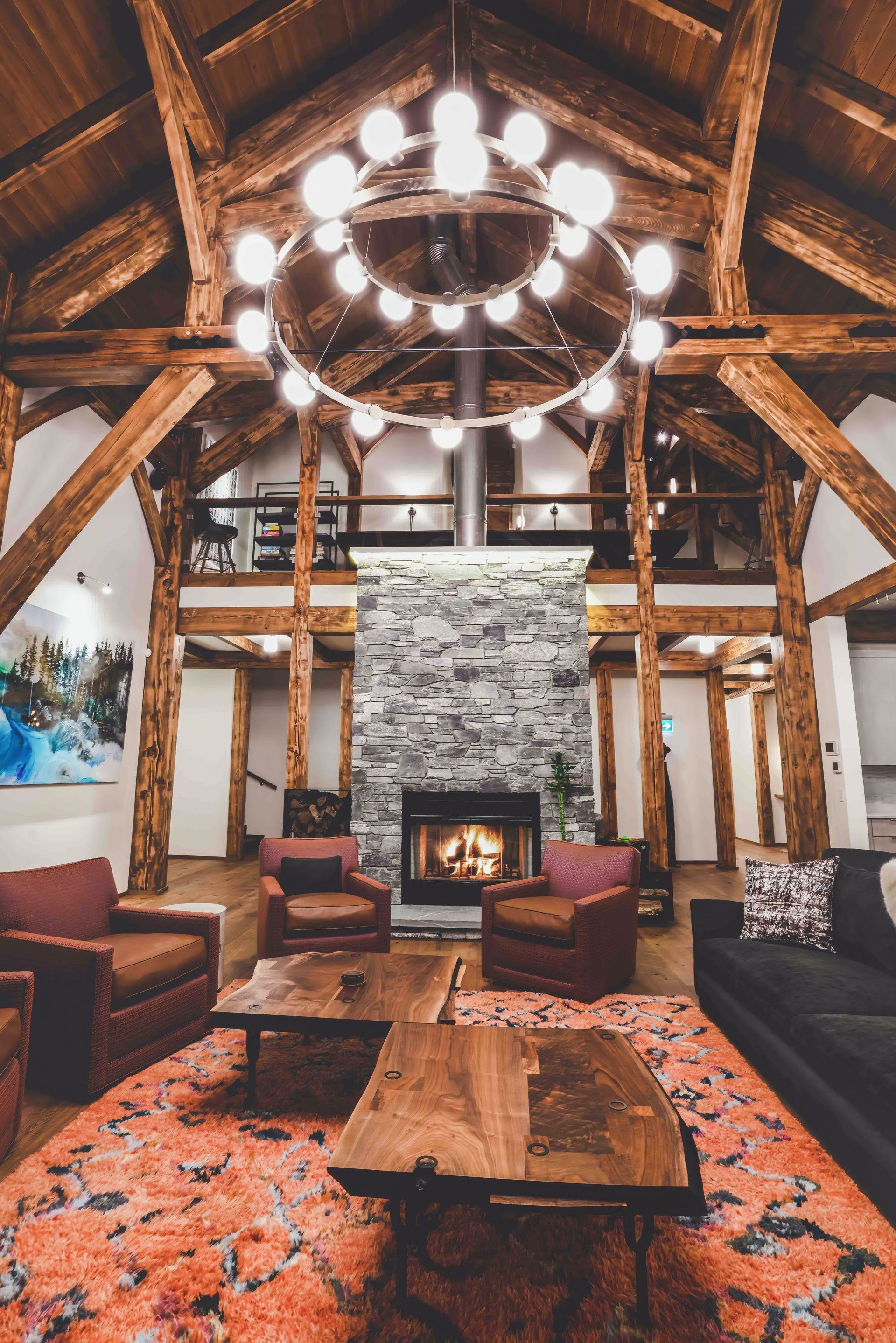 Flying Moose Chalet  Living Room