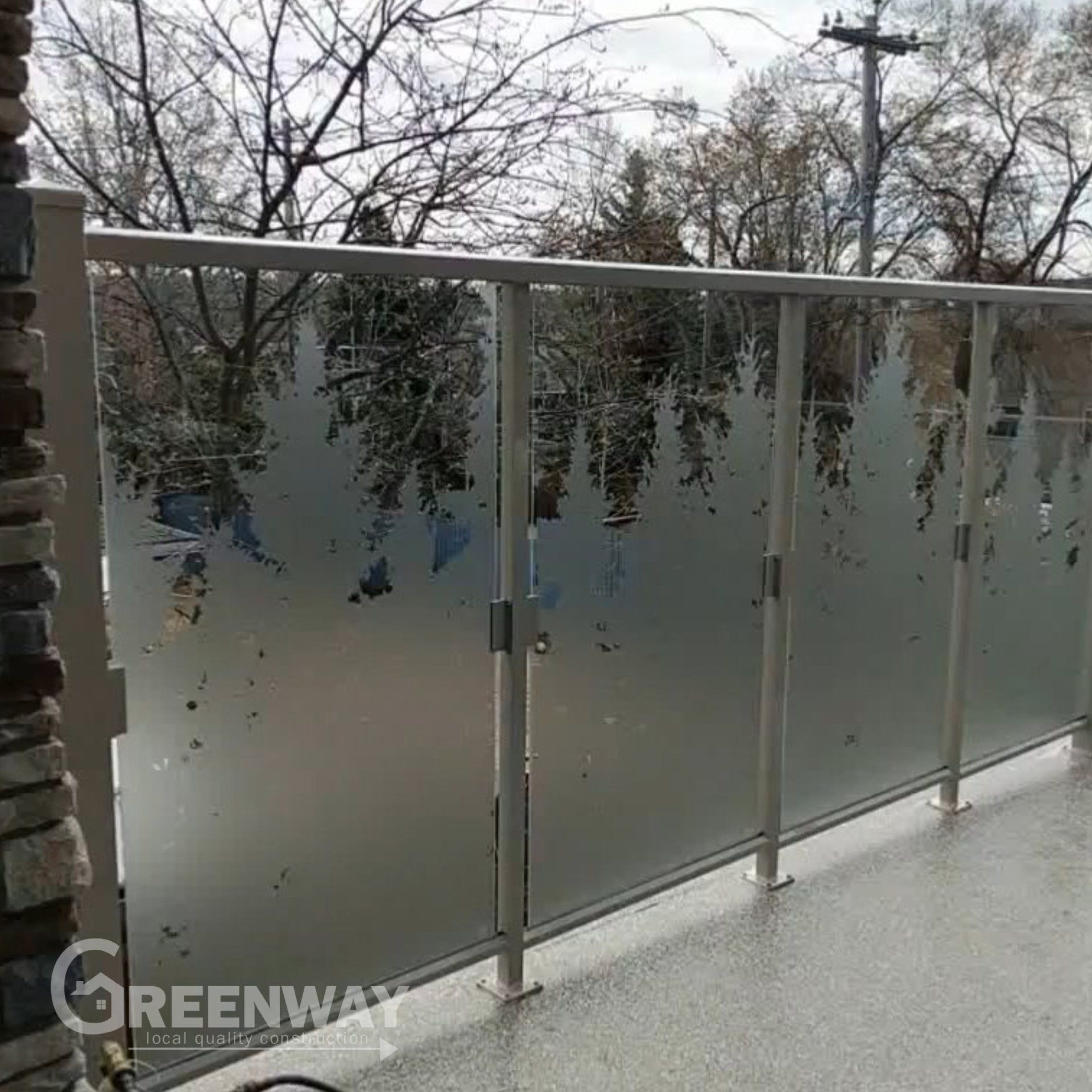 Frosted glass screens