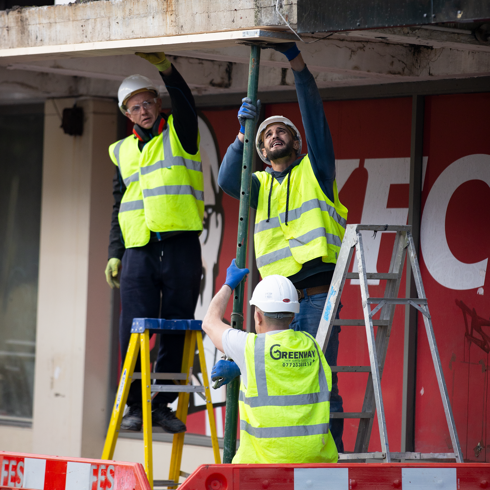 KFC is at street level in The Royal London House. The structural integrity of the building became apparent in early 2023 when Greenway was called to provide emergency support and carry out full building repairs.