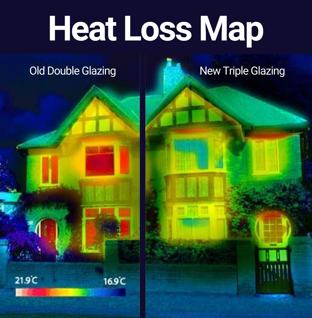 A thermal scan reveals heat loss around old windows, highlighting areas where modern, energy-efficient windows could significantly reduce wasted energy. Thermal imaging scans show immediate results and help homeowners visualise how much heat—and money—can be saved by upgrading their windows. This technology is especially helpful in preparing homes for winter when heat loss is most critical.