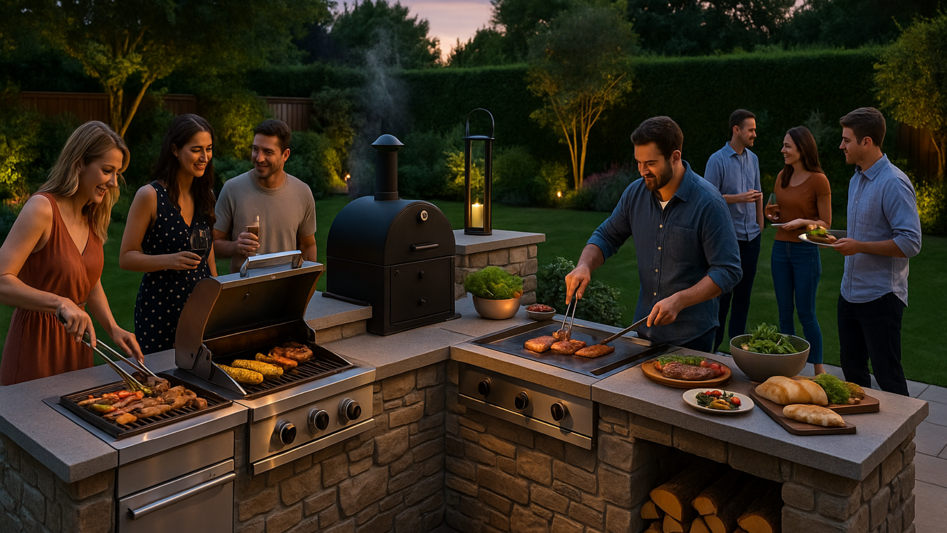 Modern elegance meets low-maintenance performance – this long-lasting garden decking blends warm composite boards with glass balustrades, integrated lighting, and lush planting to create a space that’s as functional as it is beautiful.