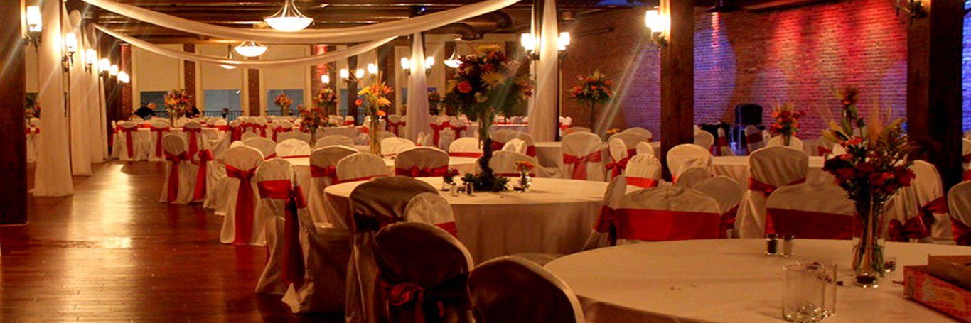 Foundation Room Image set up for a wedding party