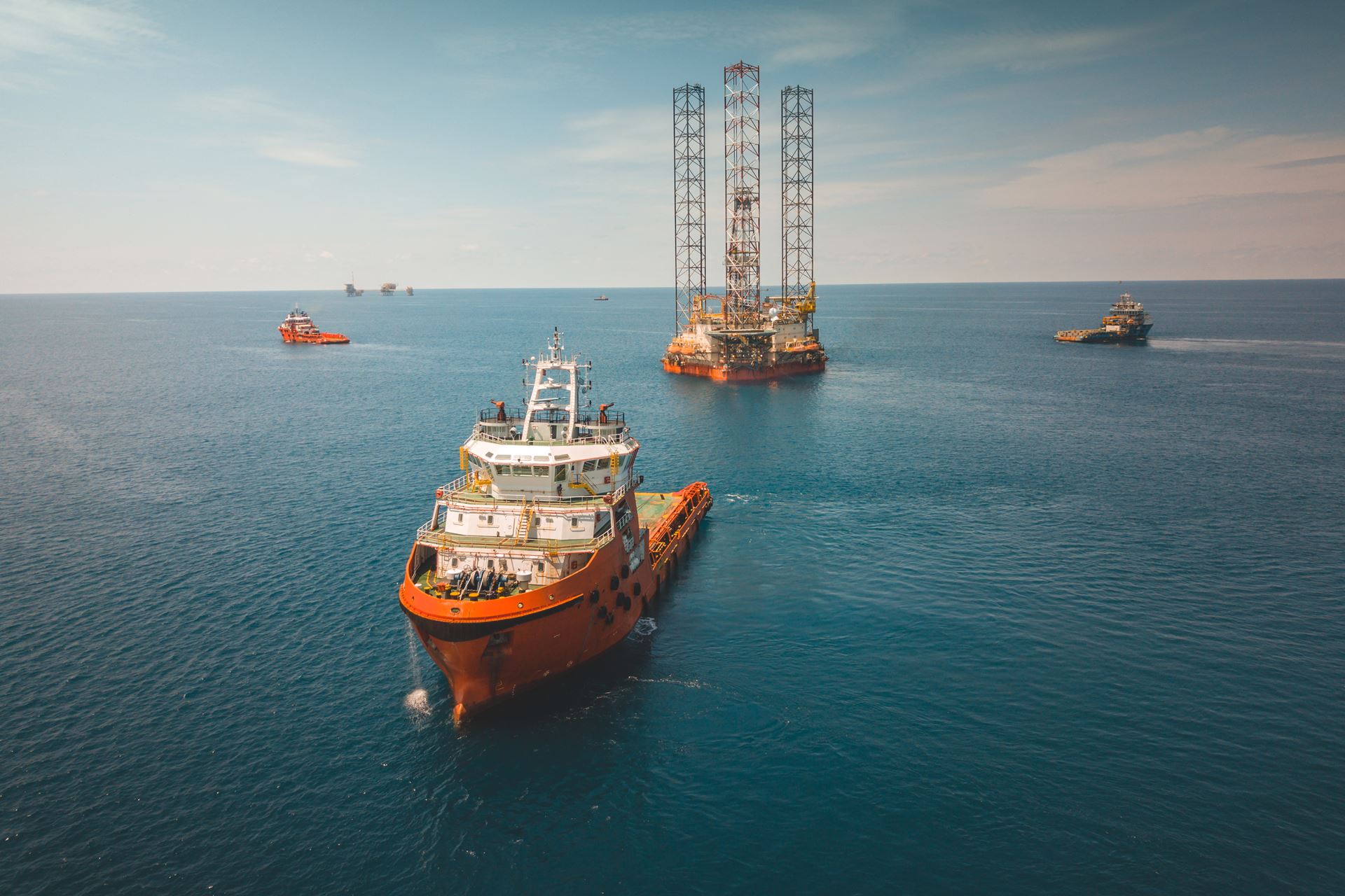 view of a ship in a water