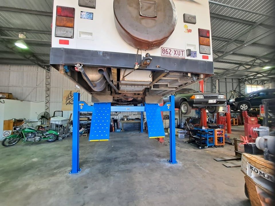 Cars in Mobile Mechanic Shop — Mechanics in Pialba, QLD