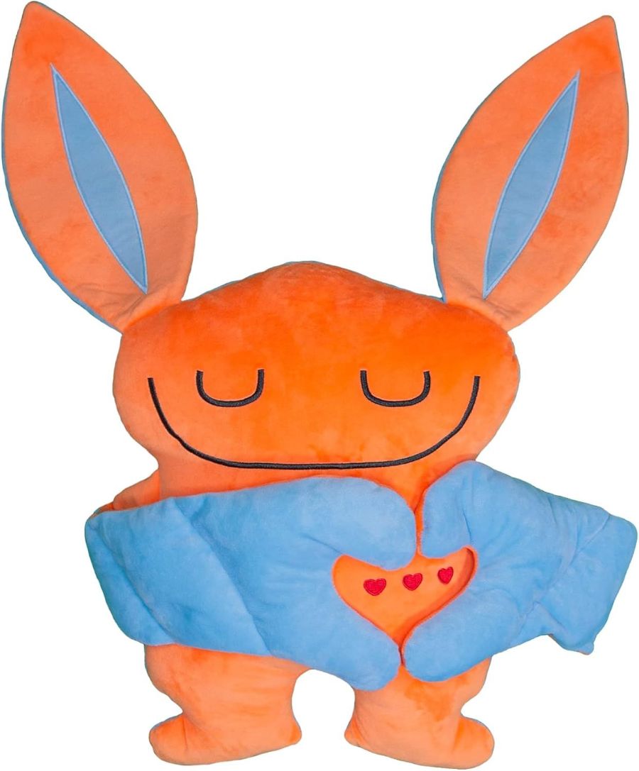 orange and blue weighted plushy