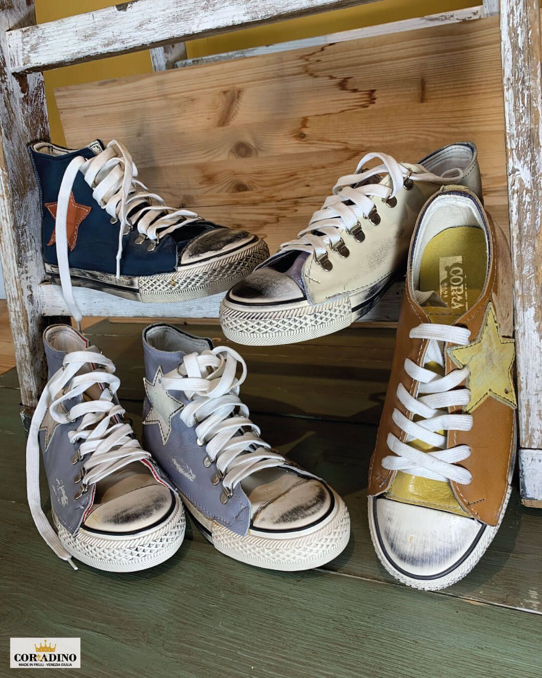 scarpe sportive in pelle realizzare a mano