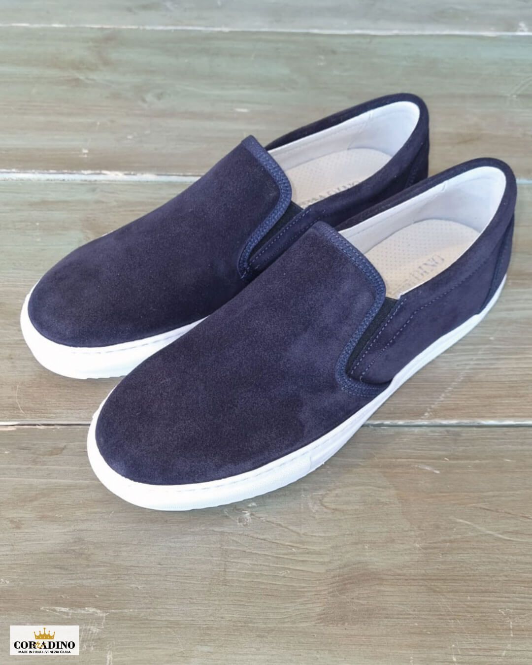 scarpe in pelle scamosciate realizzazione artigianale corradino