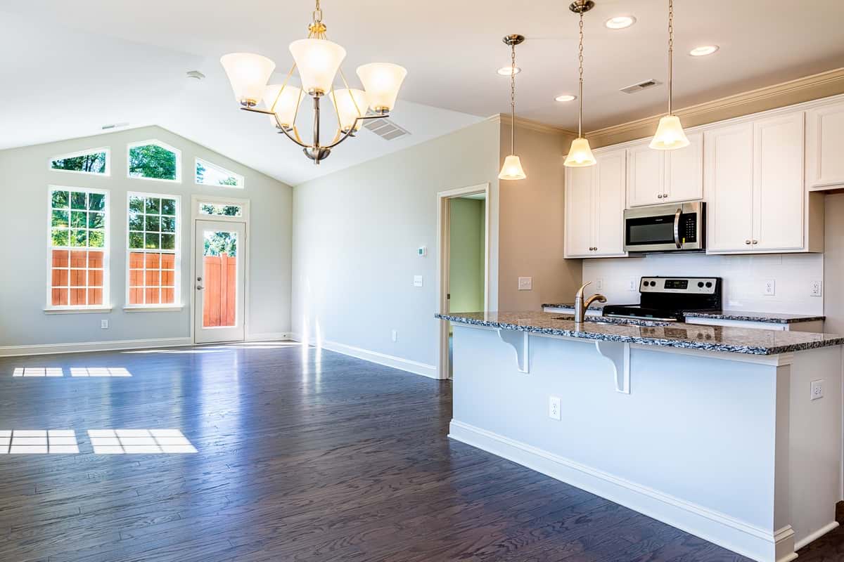 Bright Living Space open to the Kitchen