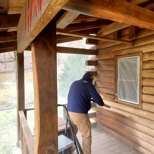Cabin Restoration | Kernersville, NC | Keg’s Mobile Media Blasting