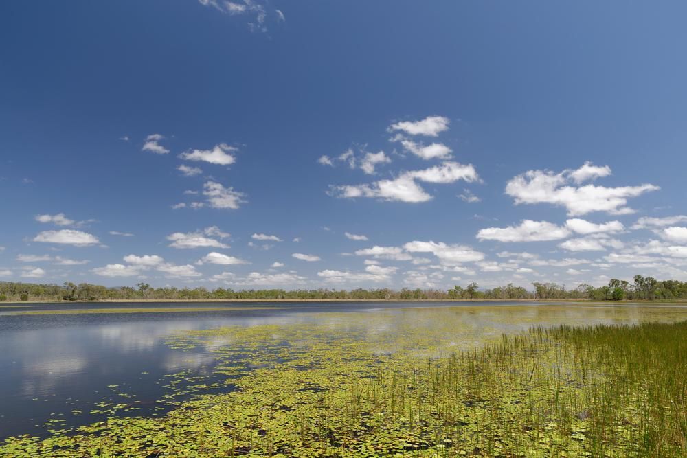 A Large Body Of Water With A Blue Sky And Clouds In The Background — Dunnrite Mareeba Sheds & Garages In Mareeba, QLD