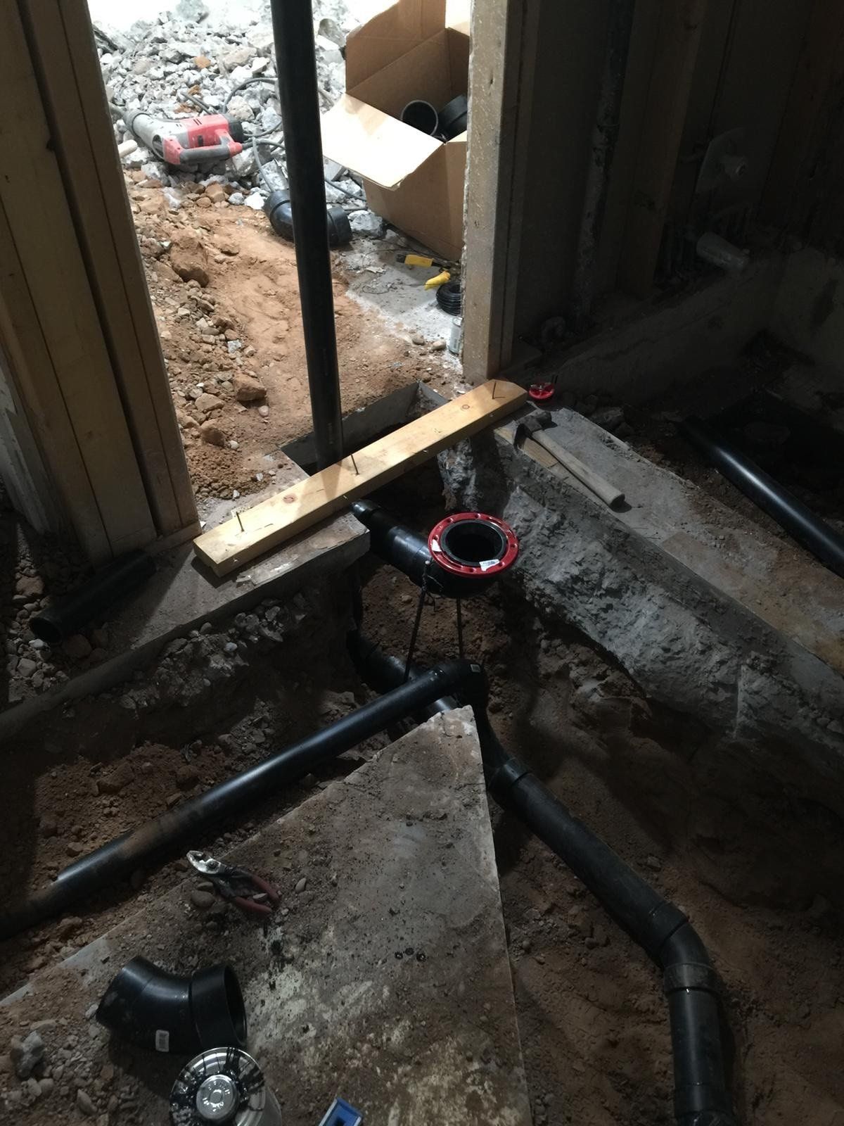 Installing Black Pipes — Phoenix, AZ — Blue Plumbing LLC