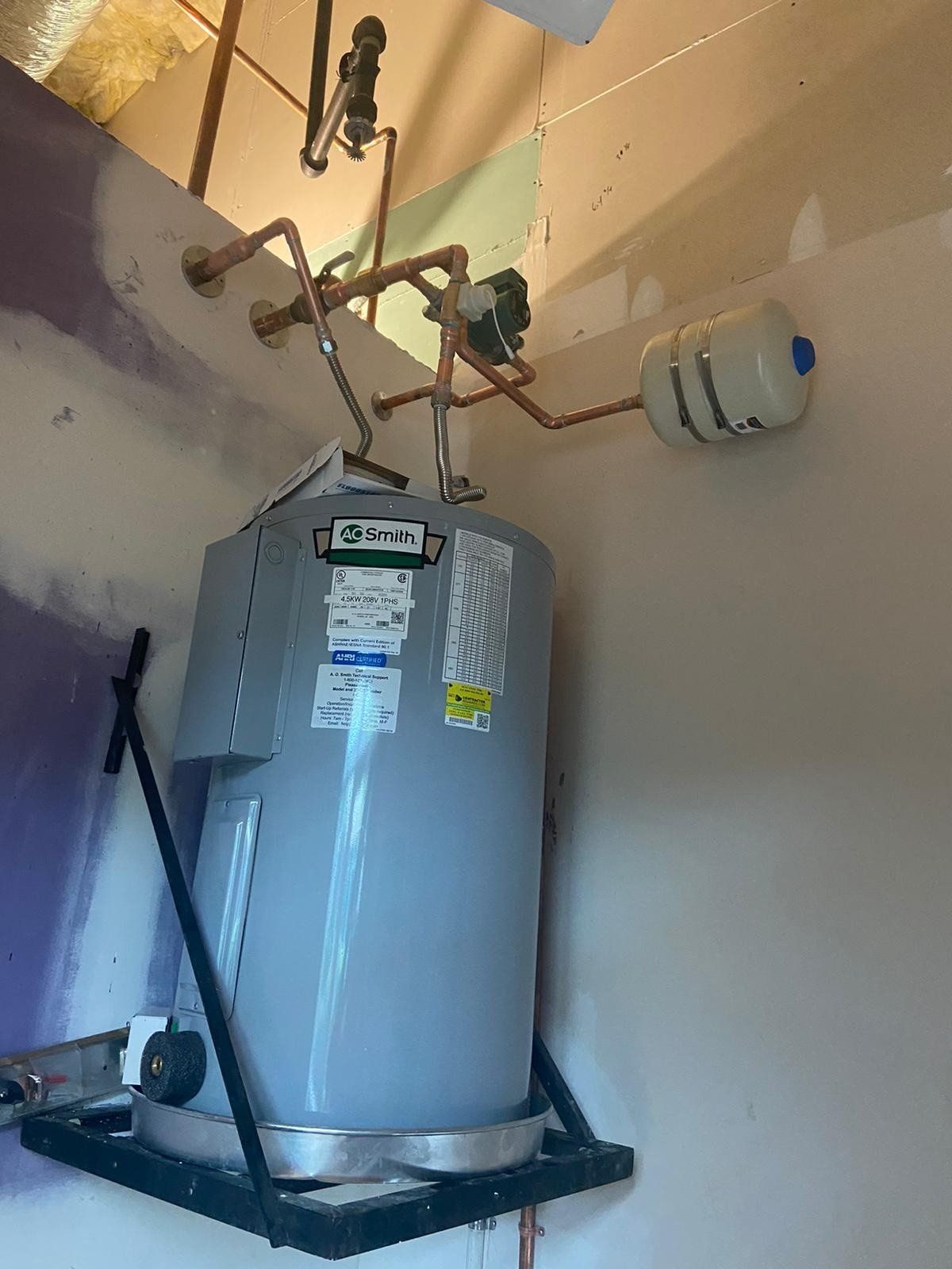 Newly Installed Commercial Water Heater Tank — Phoenix, AZ — Blue Plumbing LLC