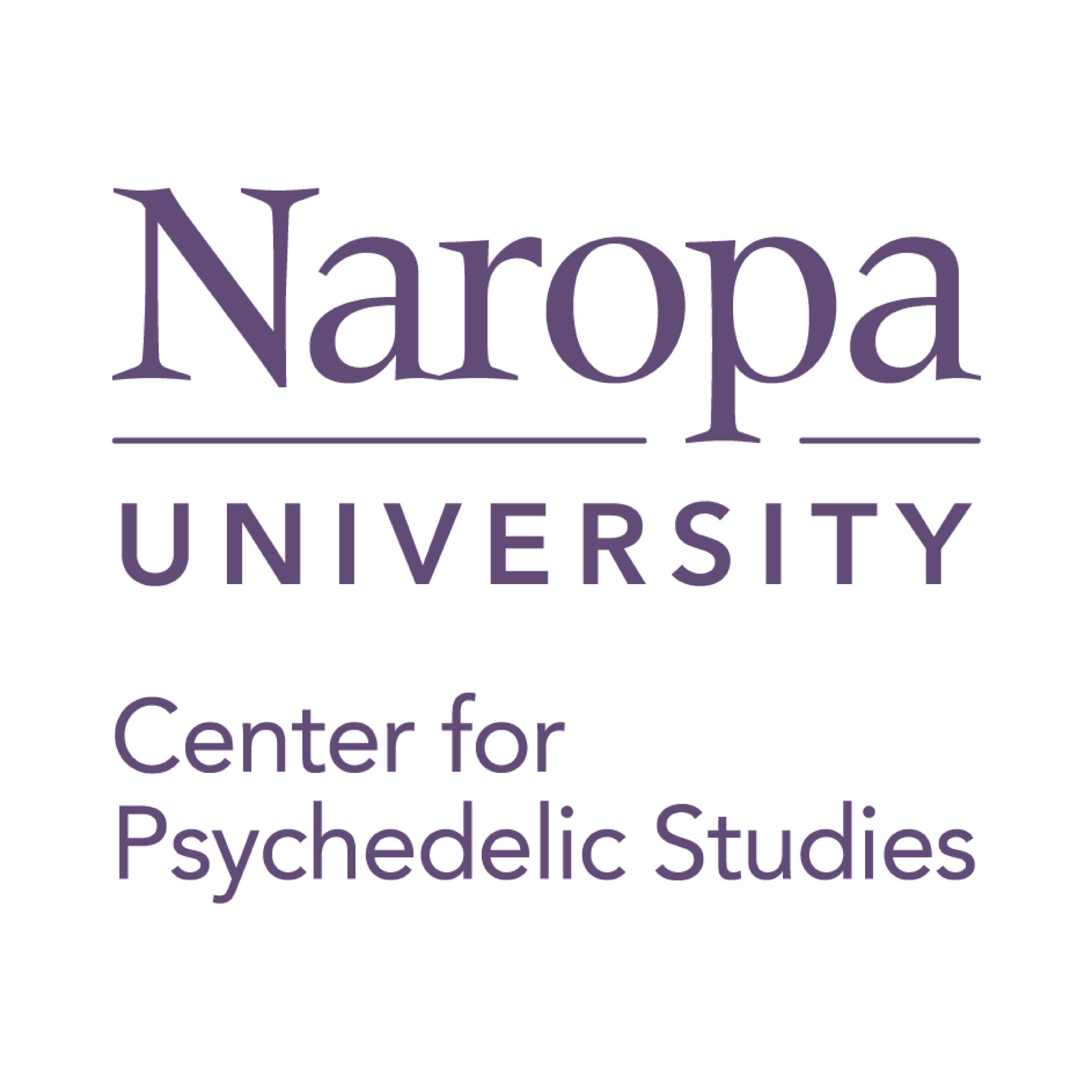 The logo for naropa university center for psychedelic studies