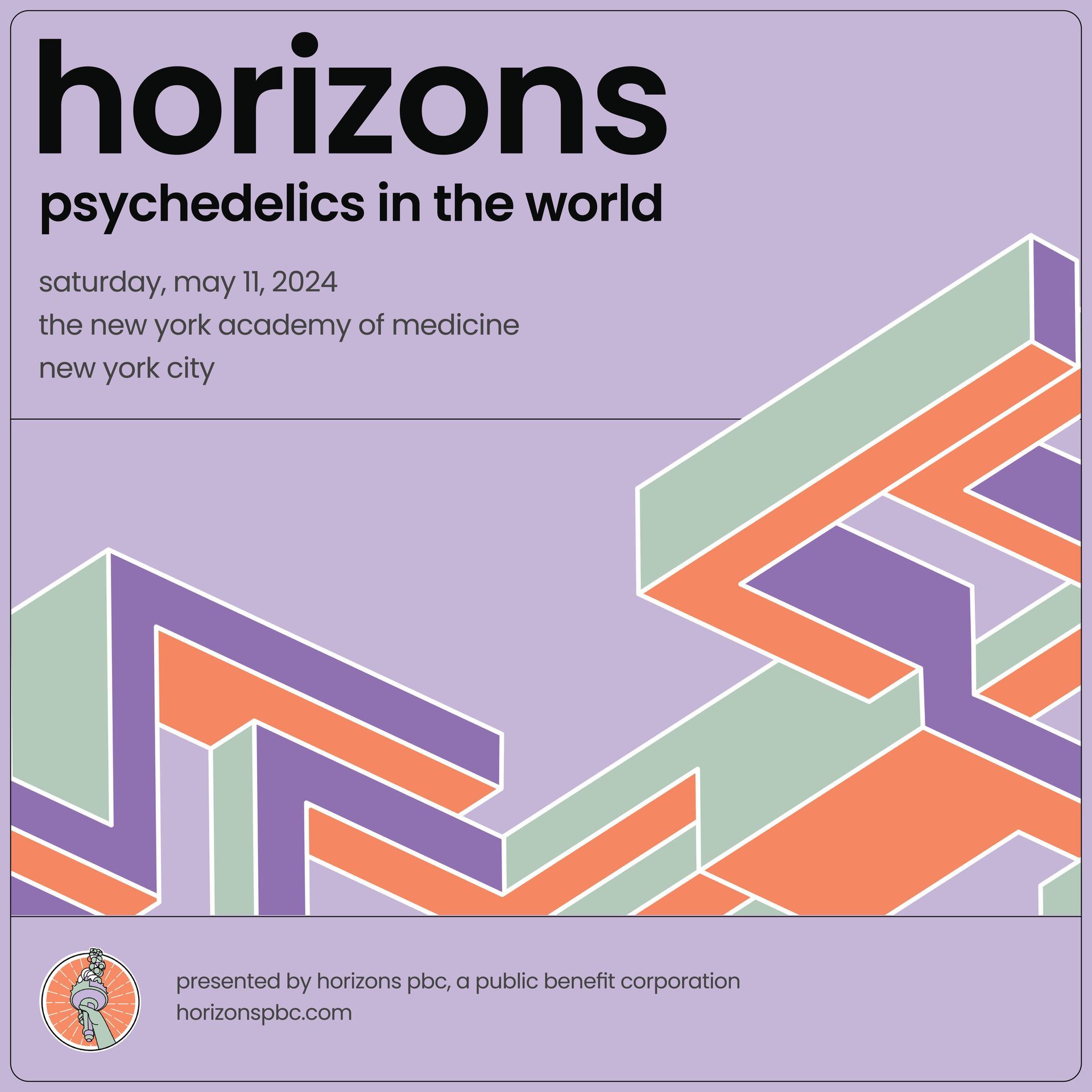 A poster for horizons psychedelics in the world