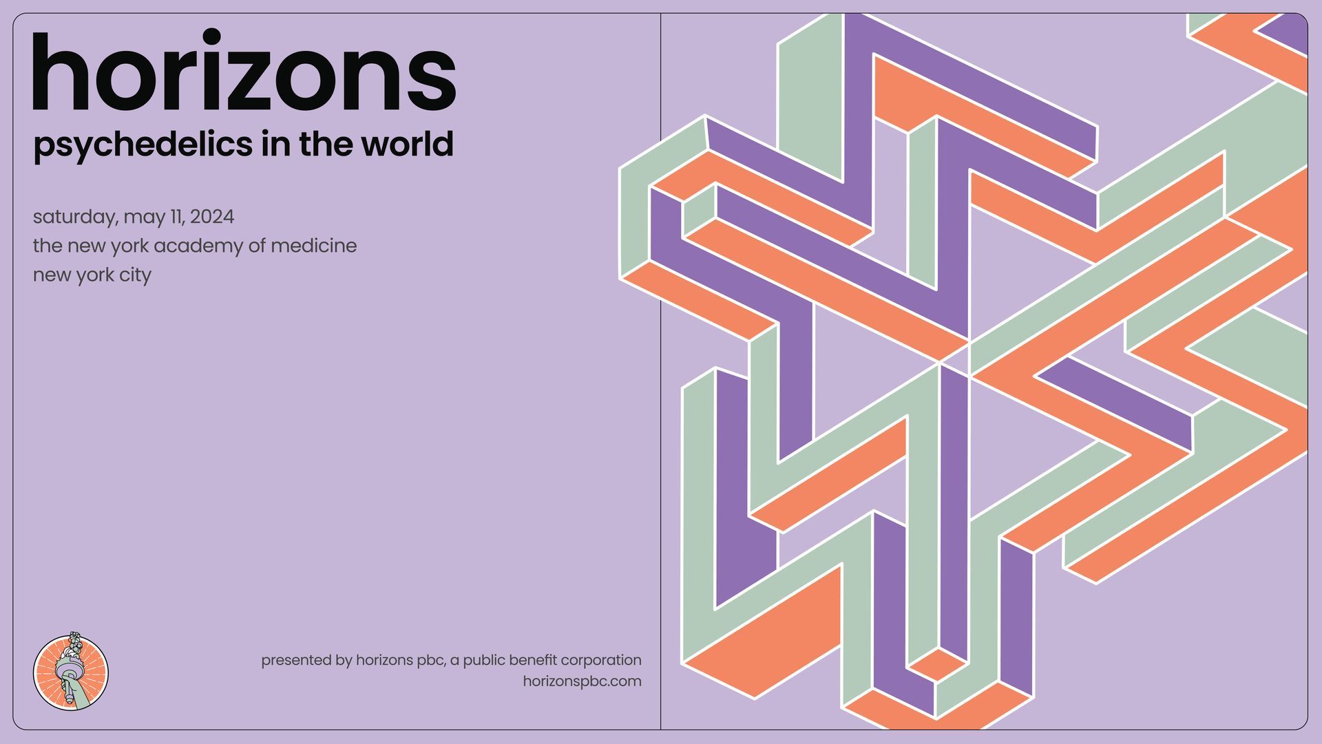 A poster for horizons psychedelics in the world