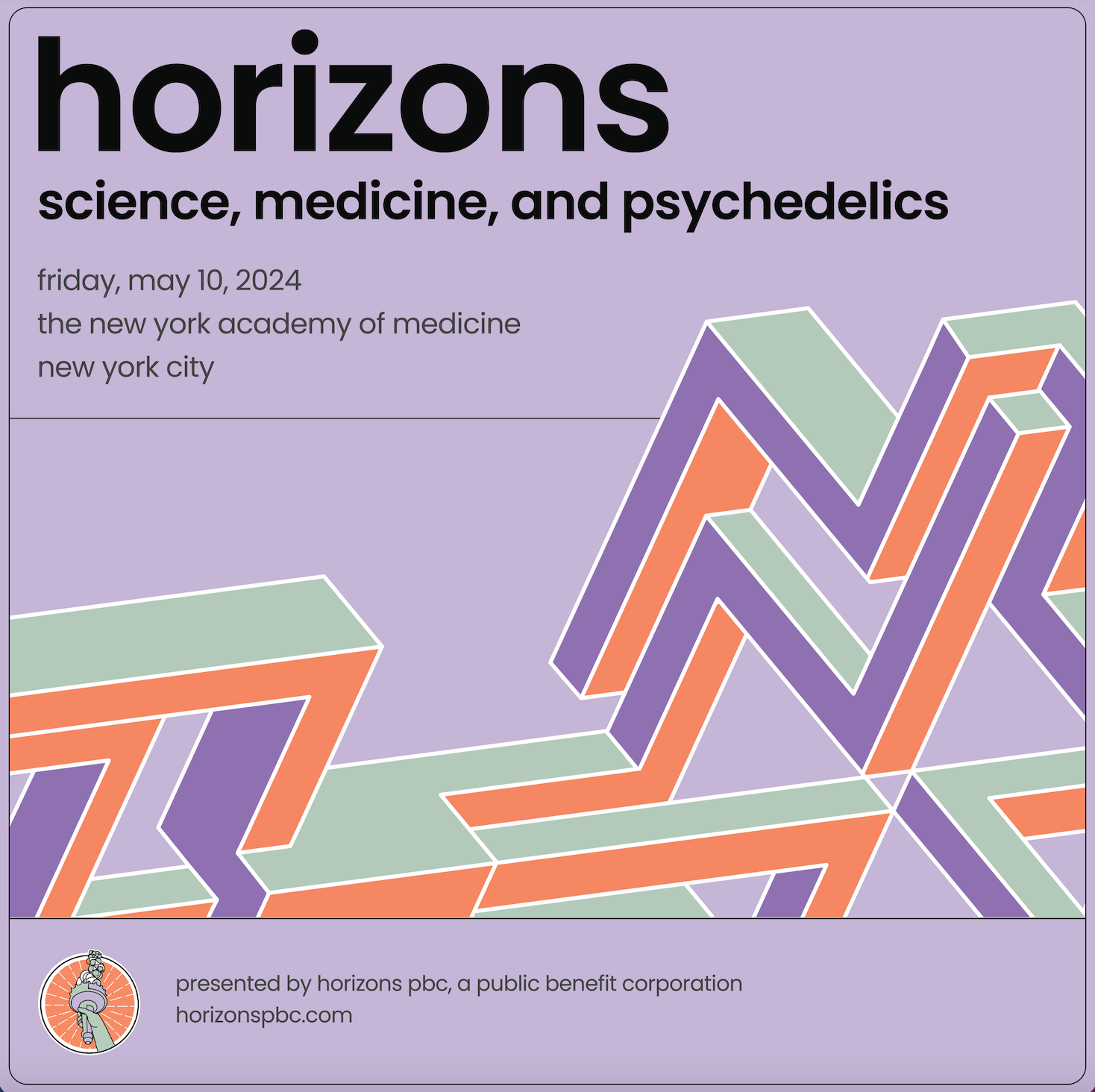 A poster for horizons science medicine and psychedelics