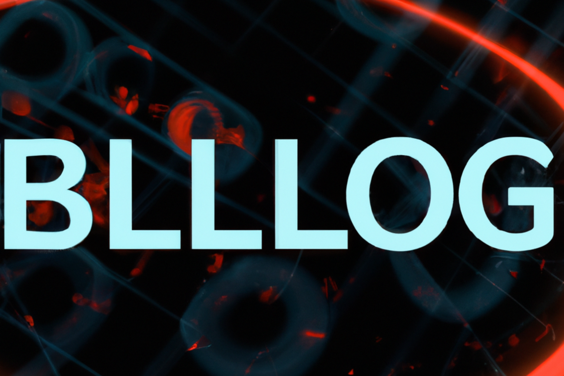 Bllog is written in white on a black background