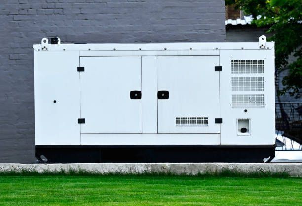 White electric generator on the street