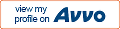 A sign that says view my profile on avvo