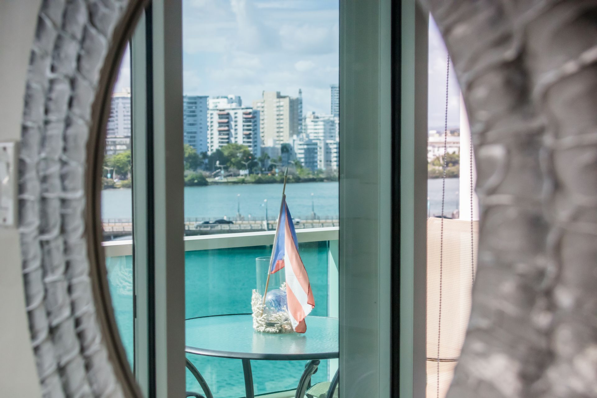 Balcony view over the Condado Lagoon in San Juan Puerto Rico