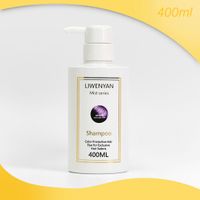 白色 LIWENYAN 洗髮精瓶配有按壓式瓶蓋，標籤寫著「Shampoo, Color Care」，容量 400ml。