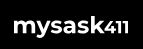 the word mysask411 is written in white on a black background