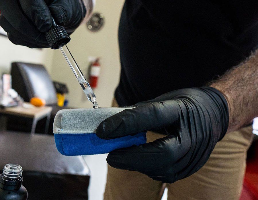 ceramic-coating-application on a corvette