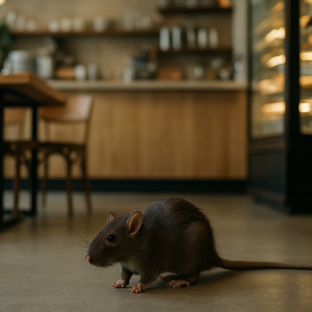 Rat on A Cafe Floor — Pestie Bestie Pest Control In Shepparton, VIC