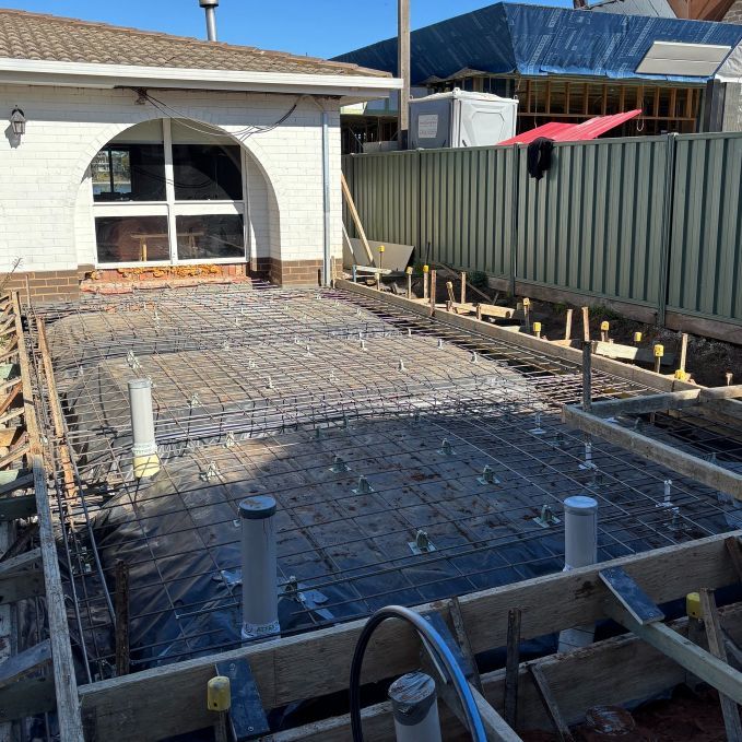 Construction Site with Rebar Grid — Pestie Bestie Pest Control In Shepparton, VIC