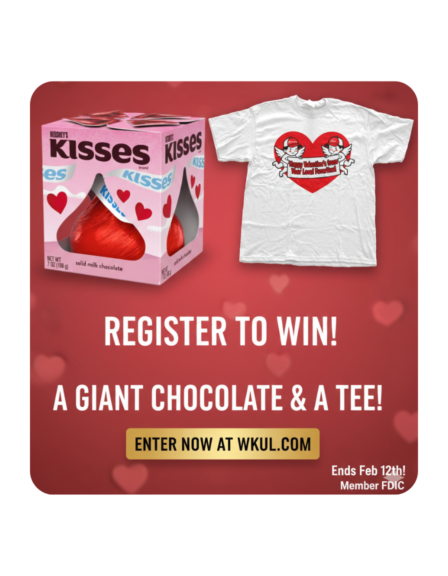 Kisses contest: Register to win a giant chocolate box and a T-shirt.