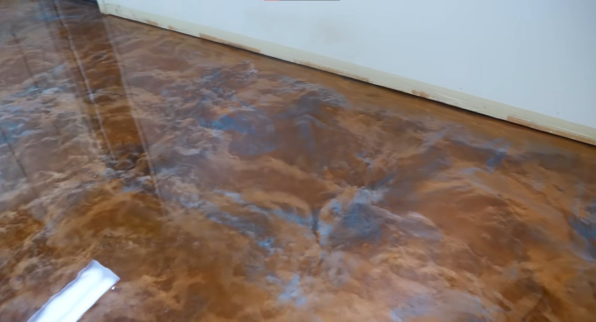 brown white blue epoxy flooring coat