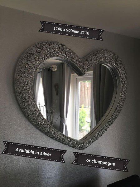 heart shape mirror