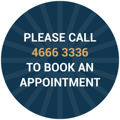 Call 07 4666 3336 for an appointment