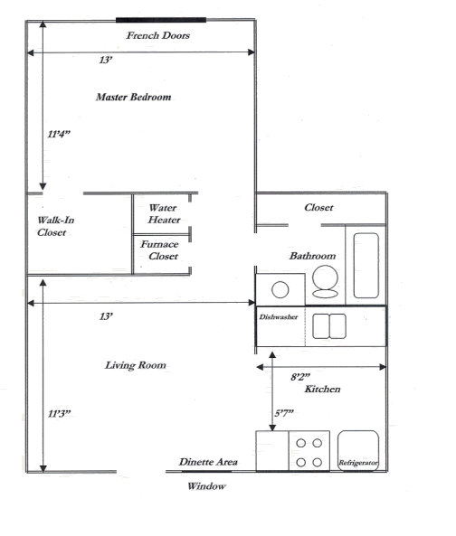 A black and white floor plan of a house with measurements