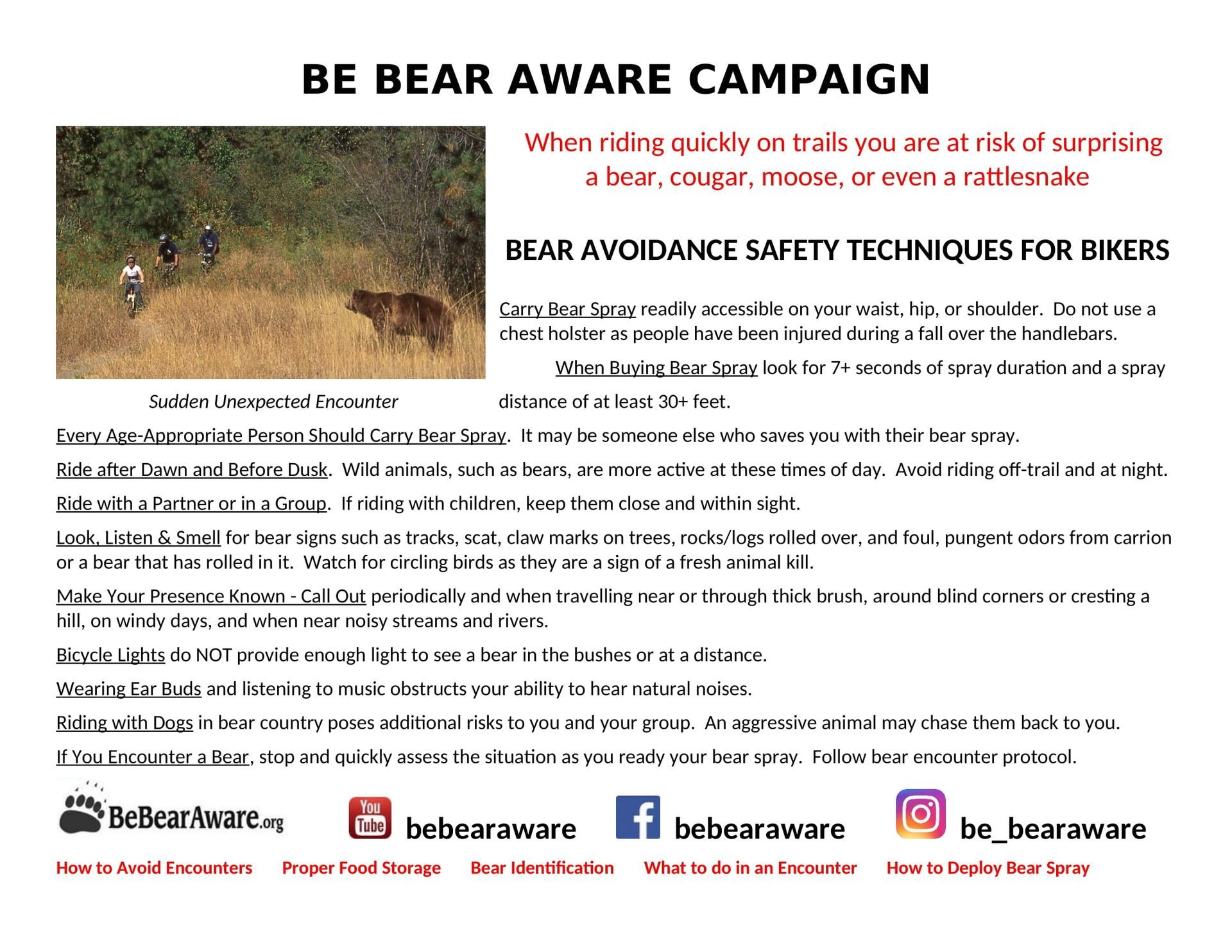 Bicycling and Mountain Biking Fact Sheet