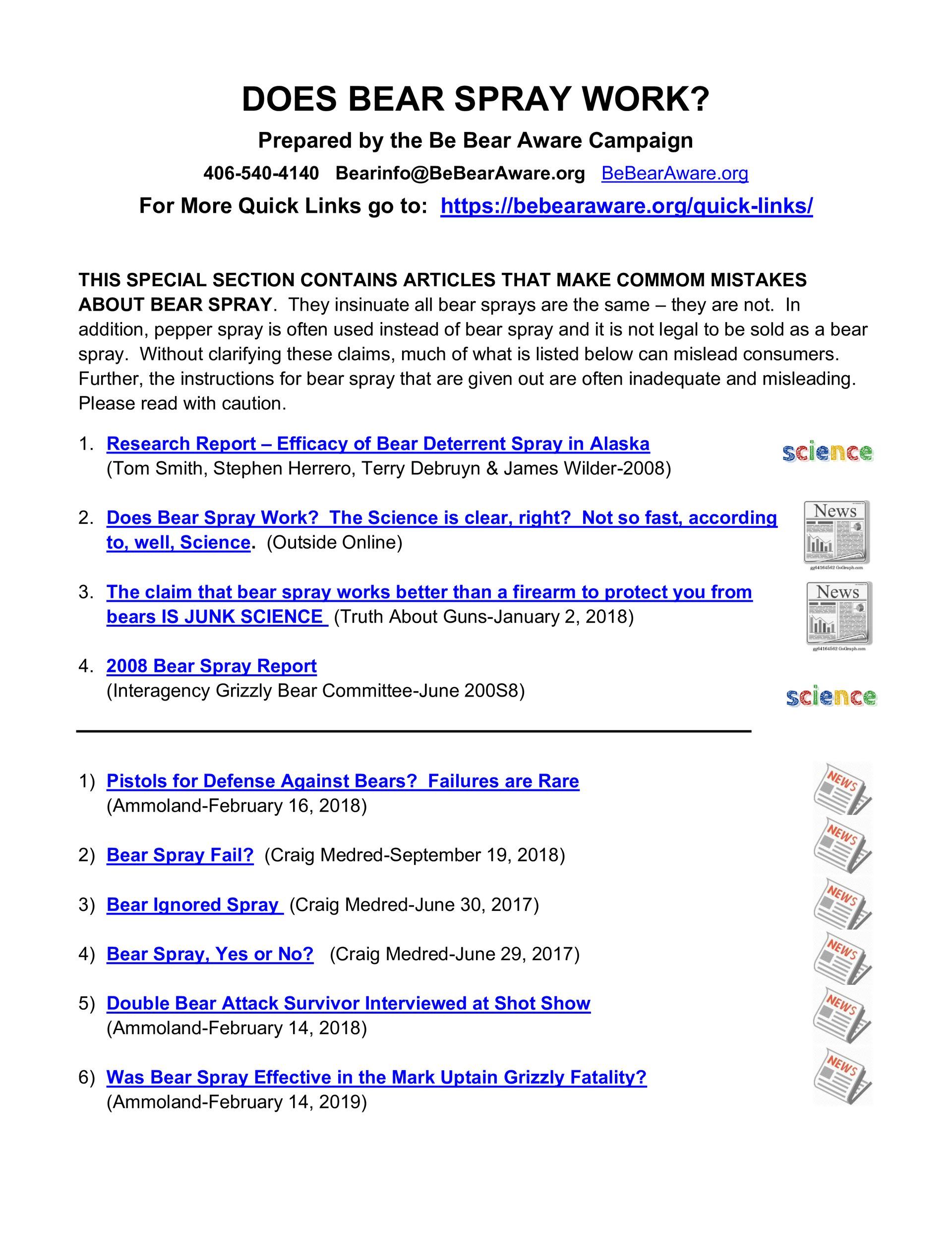 Grizzly and black bear identification poster. Text explains how to identify, with a small photo showing comparison.