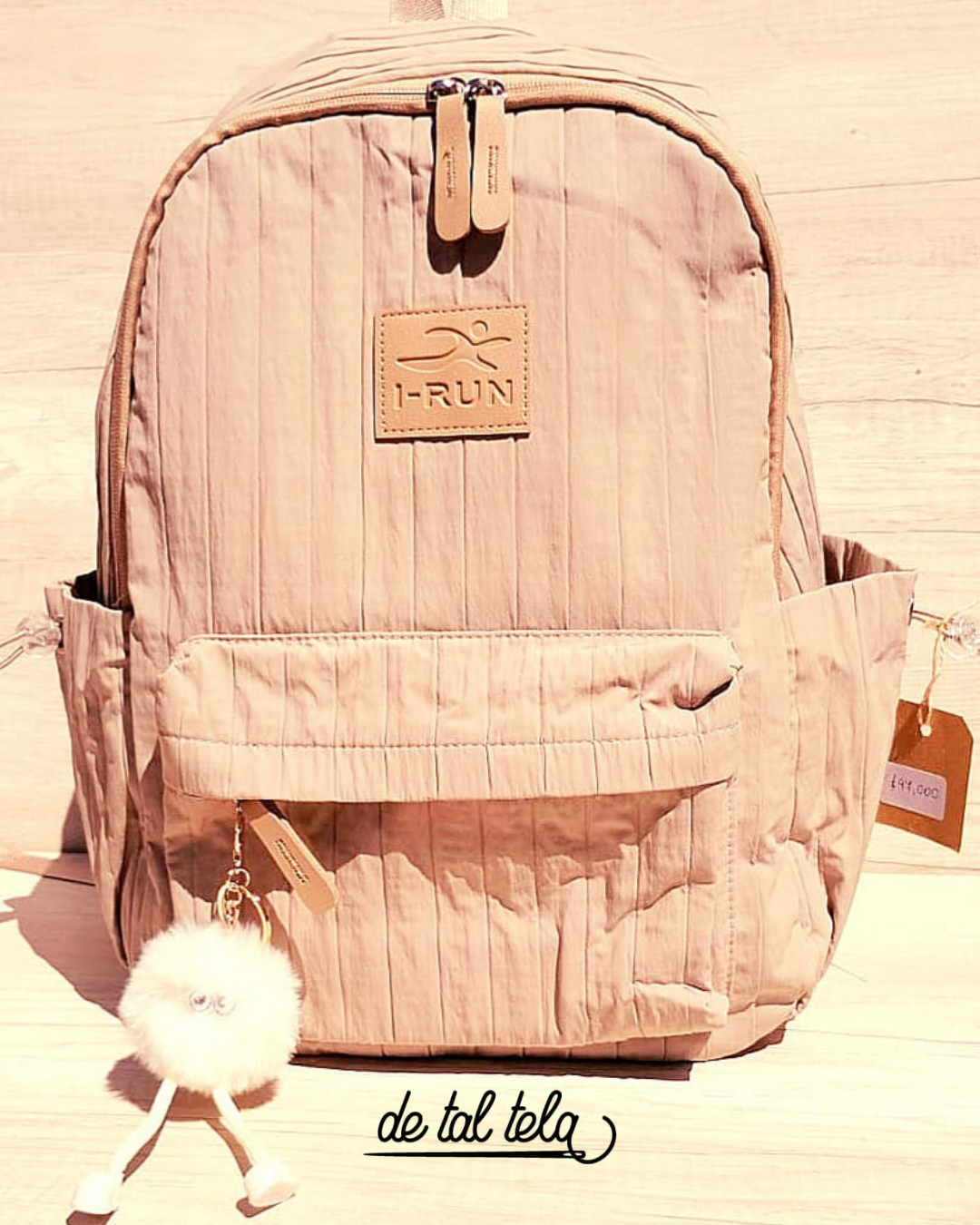 MOCHILA I RUN BEIGE