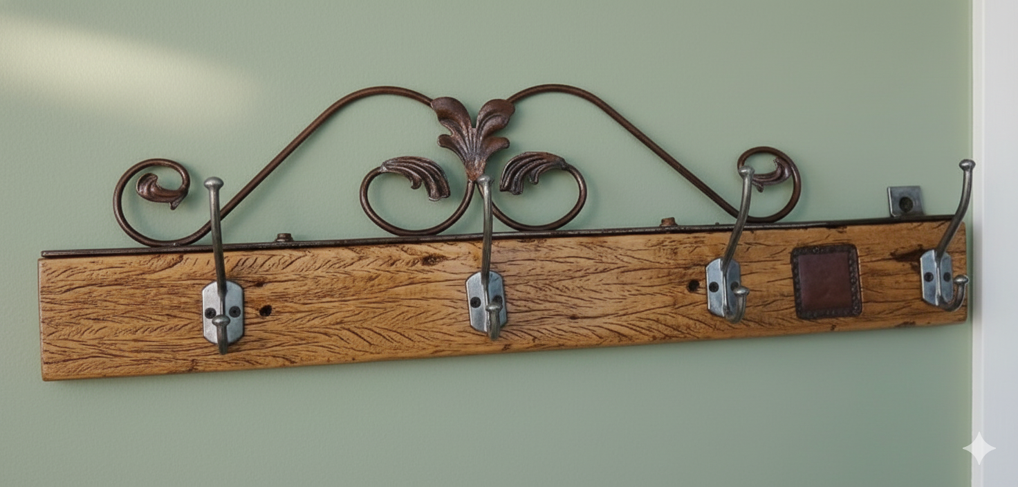 PERCHERO COLGADOR ornamento herreria artesanal.