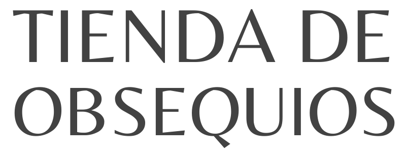 TIENDA DE OBSEQUIOS written in a serif font.