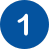 Blue circle with a blue number 1 in the center.