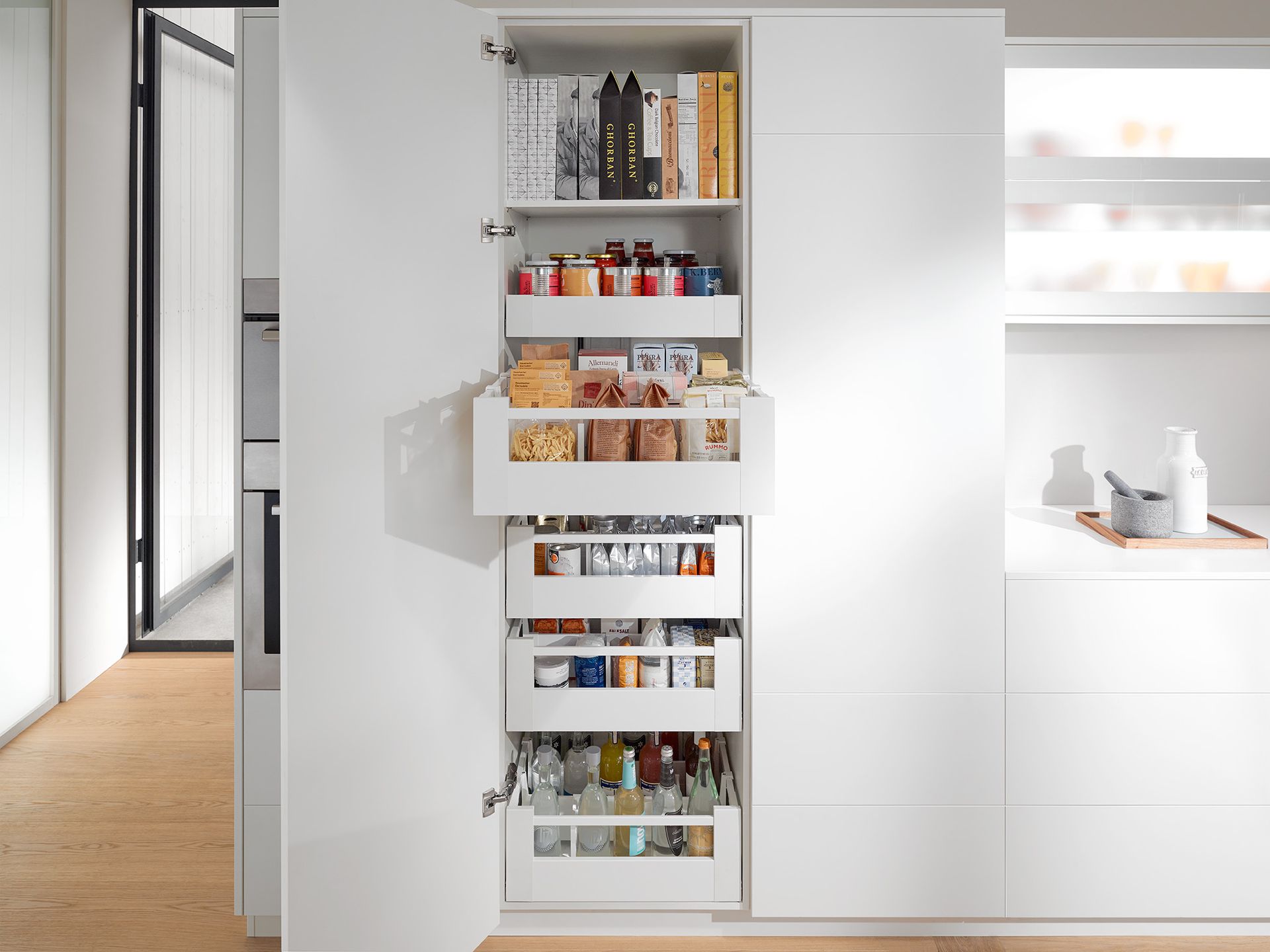 Clever kitchen storage cupboards from Finesse Joinery Christchurch
