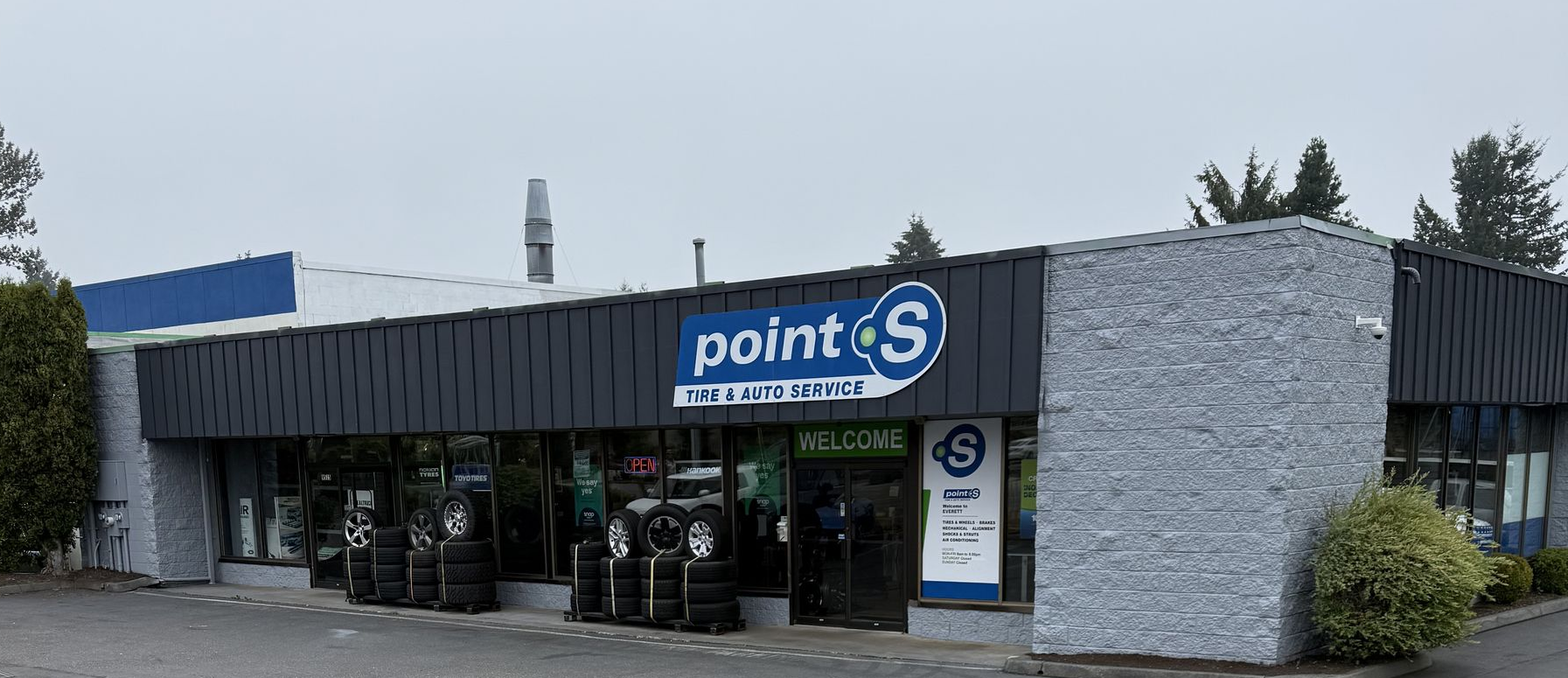 The outside of a point s tire and auto service | TIRE NATION & AUTO REPAIR POINT S