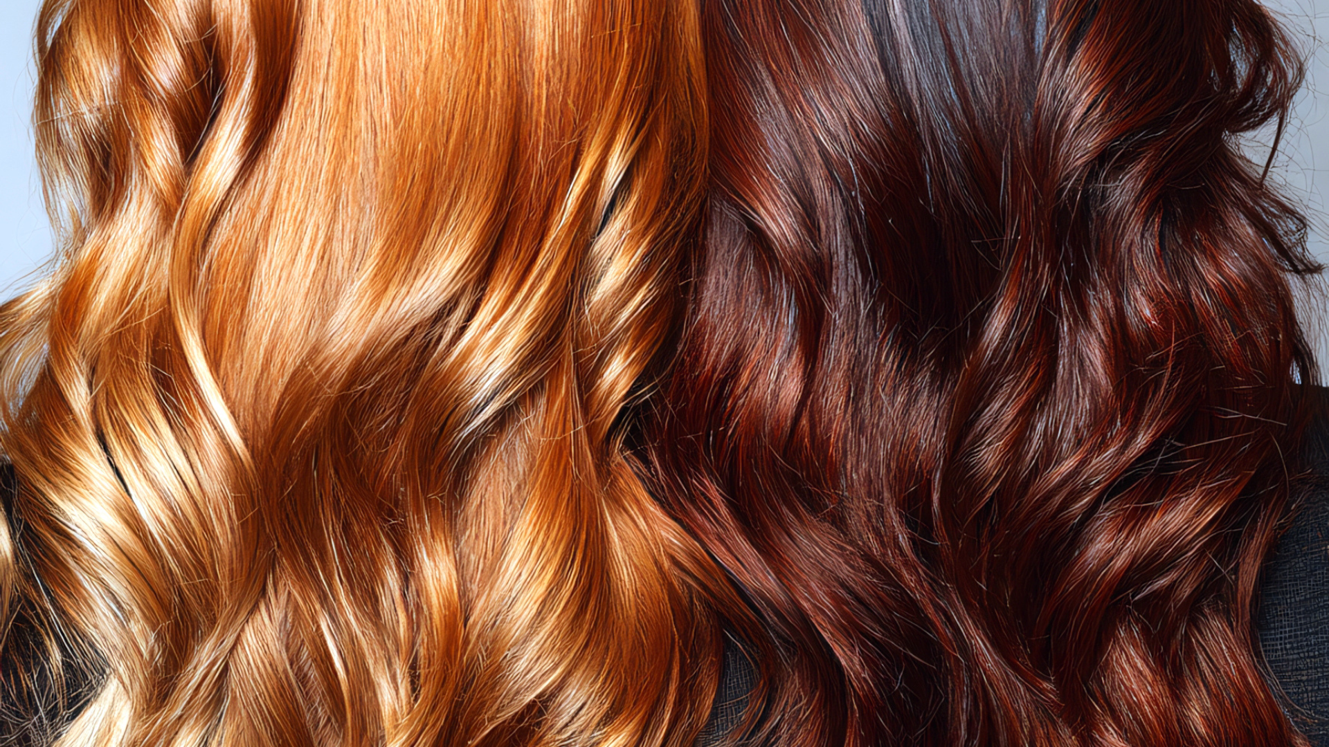 Hand combing light blonde hair with a black comb.