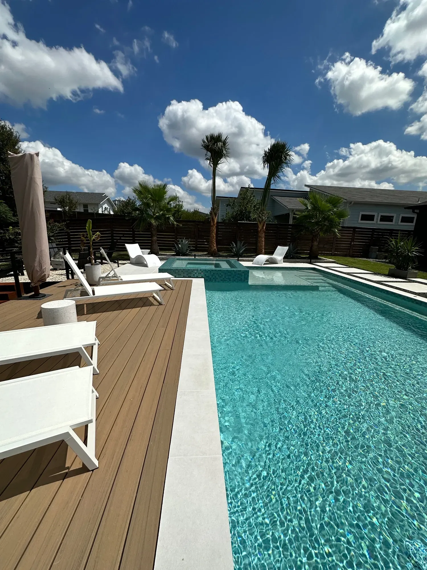 Custom swimming pool construction in Austin, TX.