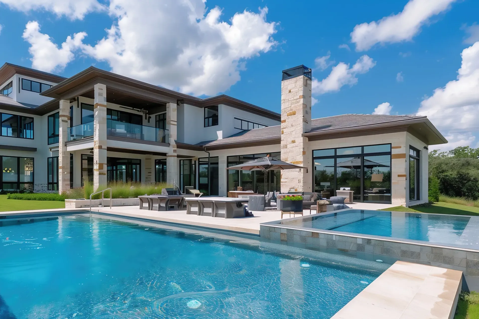 Custom gunite pool build by GoodTimes Gunite Pools — Johnson County, TX.