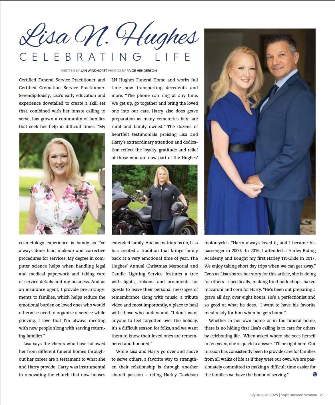 Celebration of Life. Lisa N. Hughes.
