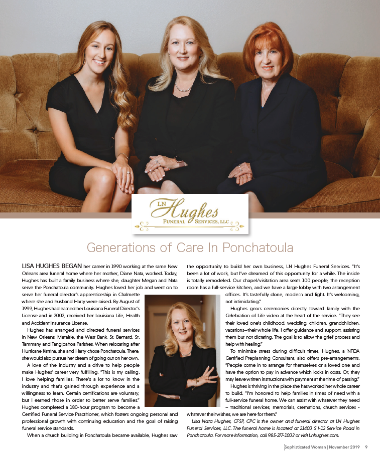 LN Hughes Funeral Services Staff