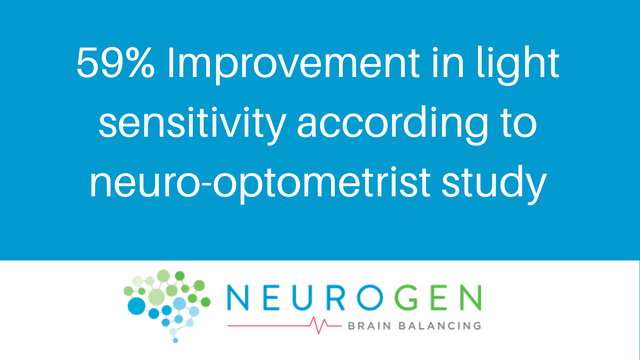improvement in light sensitivity from neurogen brain balancing