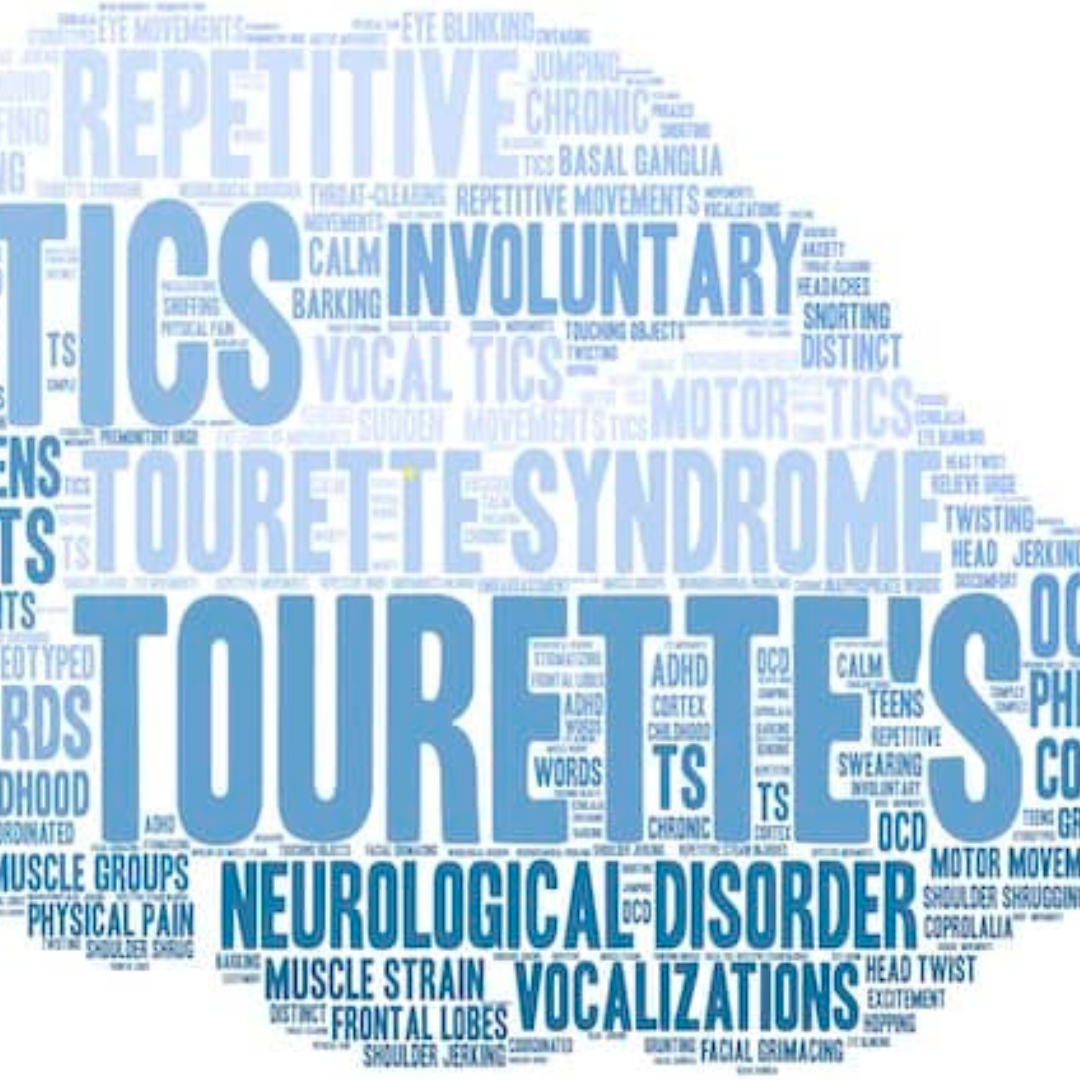 A word cloud of tourette syndrome